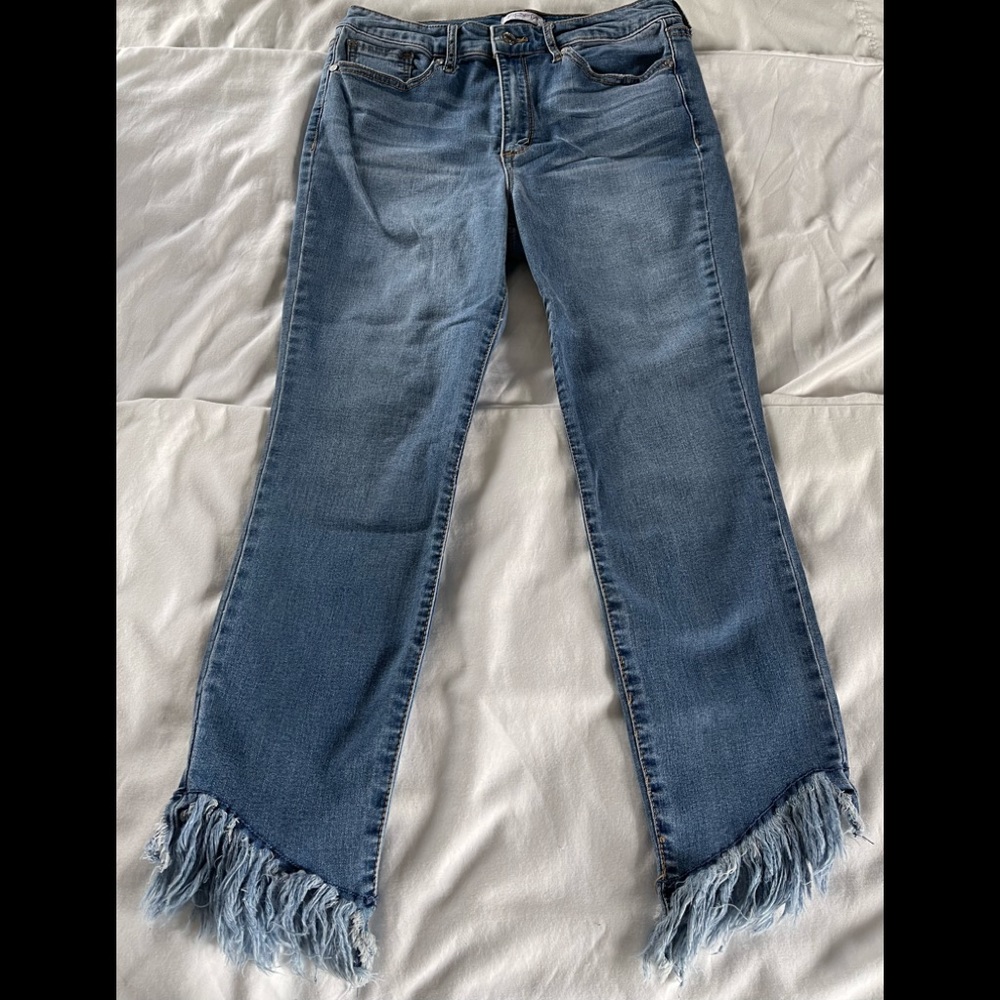 Jeans With Fringe - Sophia Jeans by Sophia Vergera - Rosa Curvy Ankle